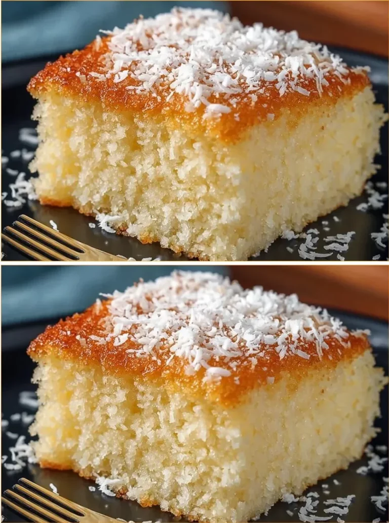 Traditional Revani semolina cake drizzled with sweet syrup.