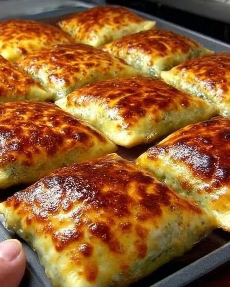 Delicious spinach stuffed pastry with golden flaky crust
