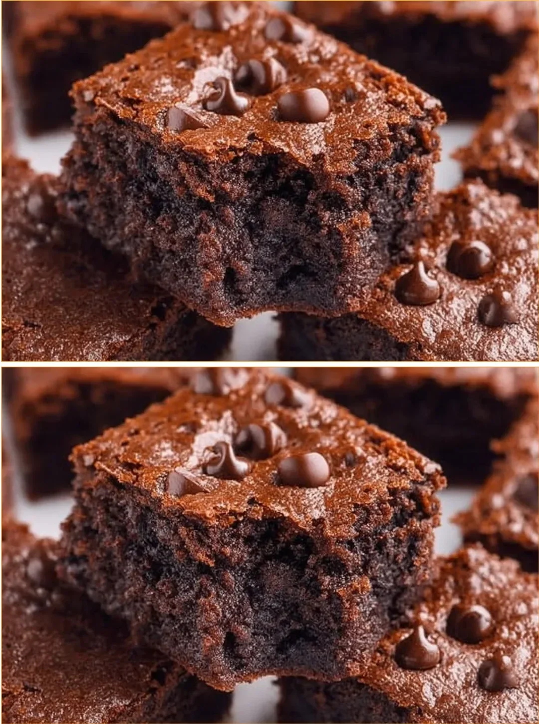 Fudgy almond flour brownies served on a plate with chocolate drizzle