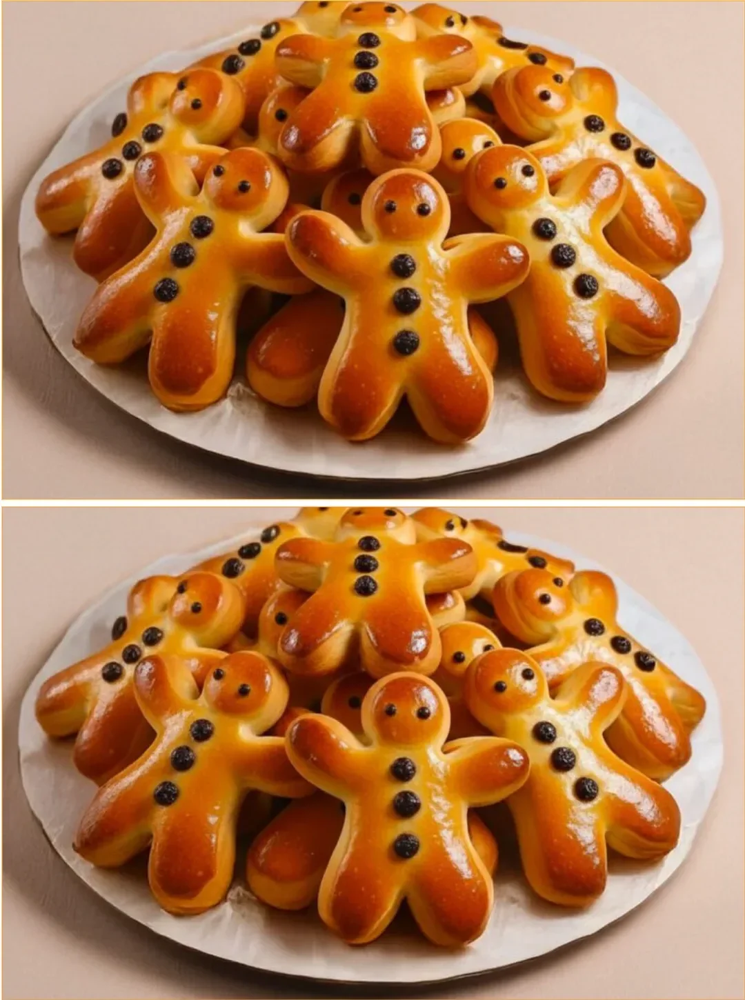 Delicious Alsatian Mannele pastries shaped like little men for Saint Nicholas celebration.