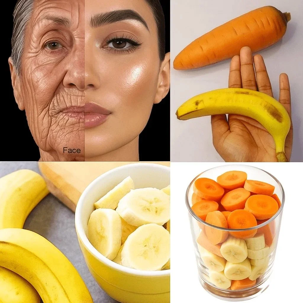 Banana and carrot mask for healthy, glowing skin