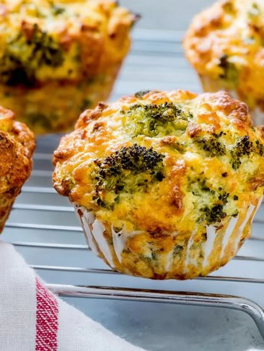 Broccoli egg muffins fresh out of the oven, packed with greens and protein.