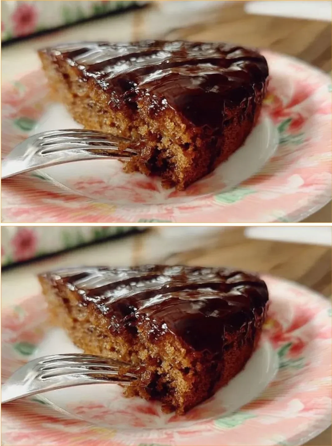 Delicious Caramel Semolina Cake topped with Apples and Walnuts