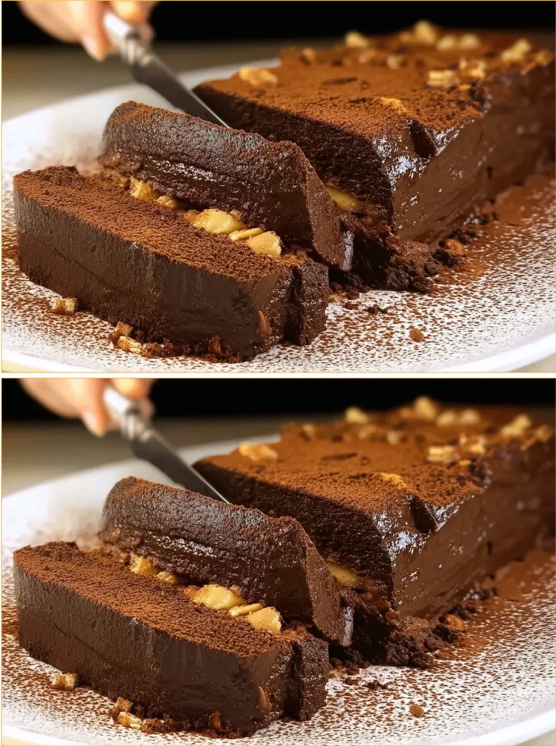 Delicious chocolate peanut dessert served on a plate