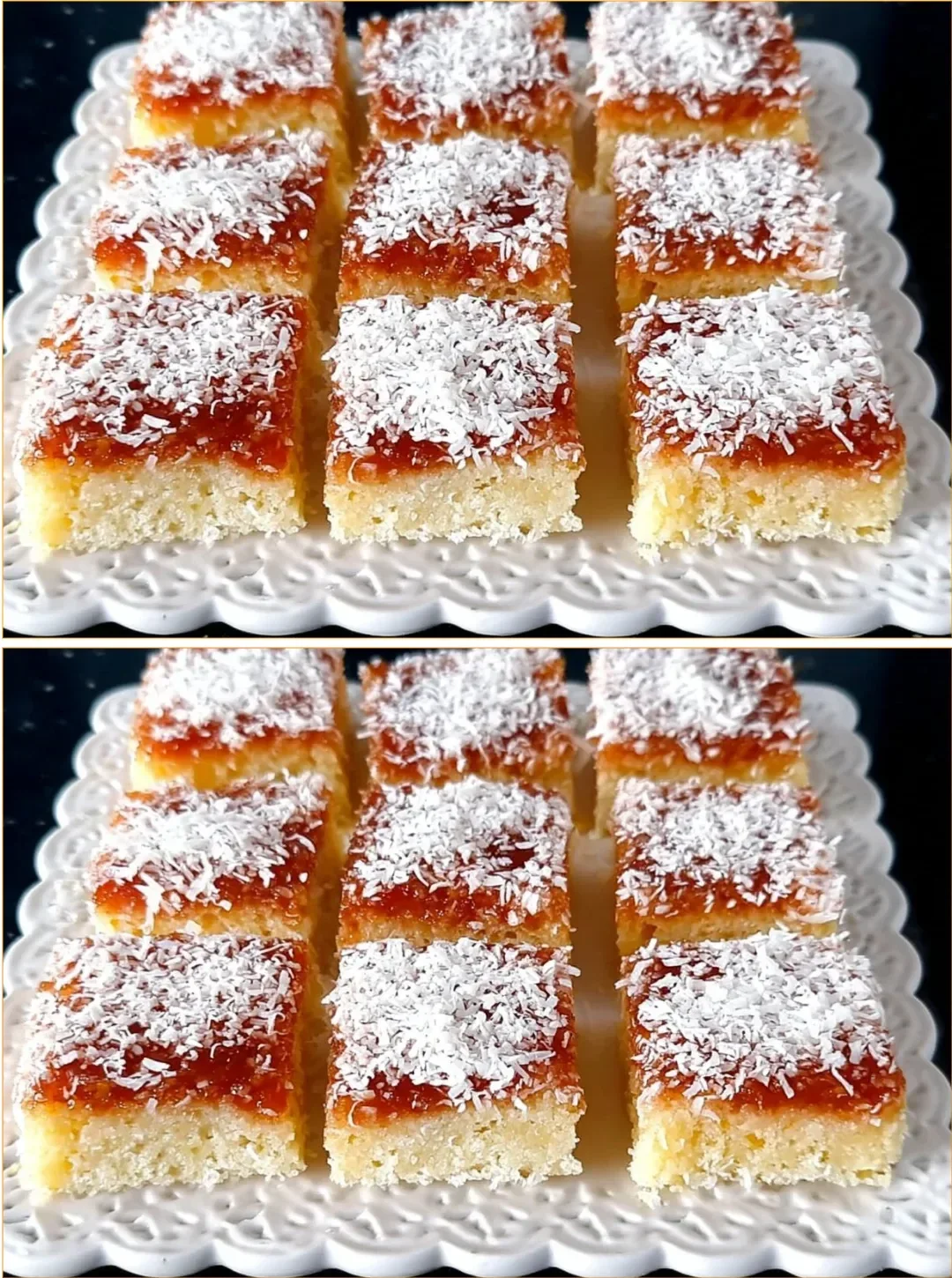 Delicious homemade coconut cake with coconut frosting and toppings