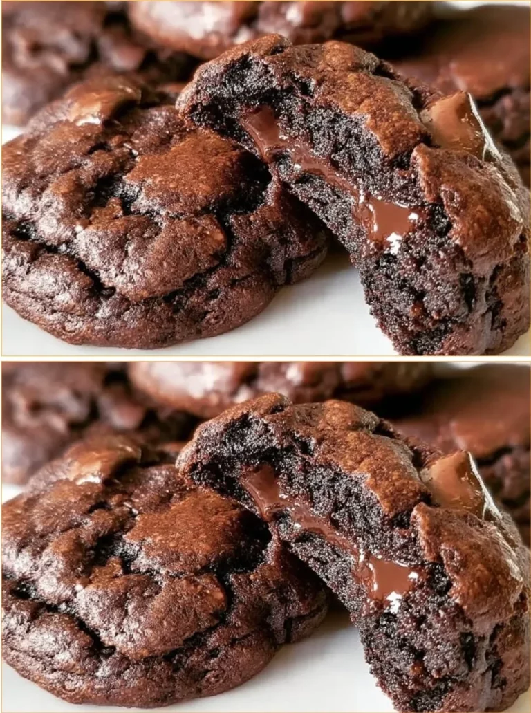 Delicious flourless fudge cookies arranged on a plate, ready to enjoy.