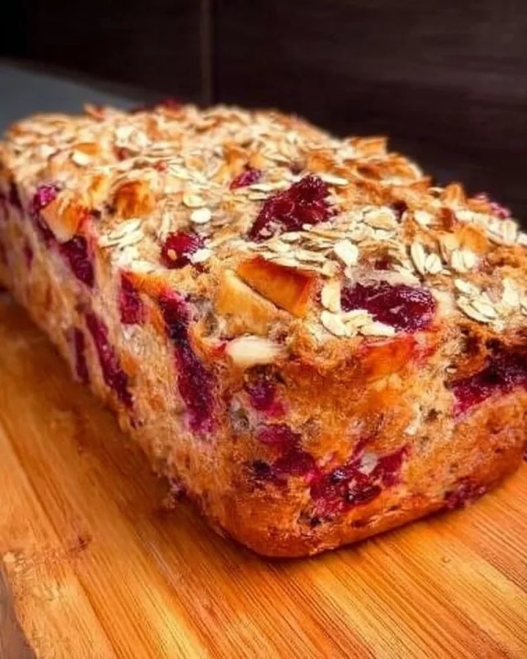 Healthy Fruit and Oat Pudding topped with fresh fruits and nuts