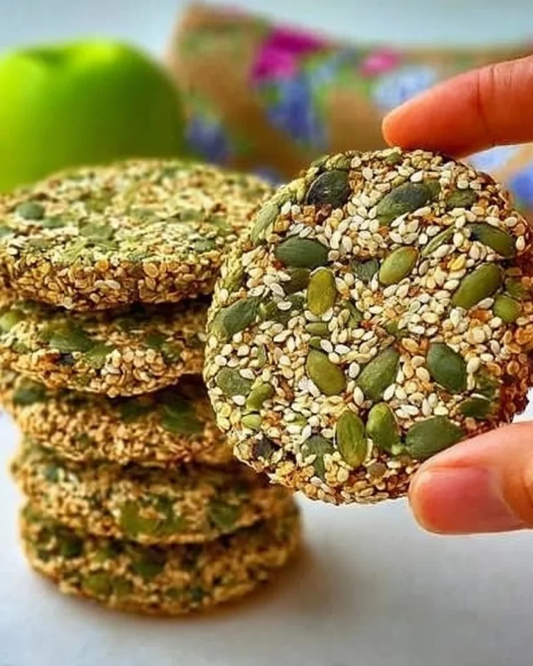 Gluten-free sesame and pumpkin seed cookies on a plate