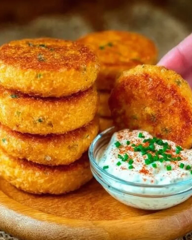 Homemade lentil patties served with fresh vegetables.