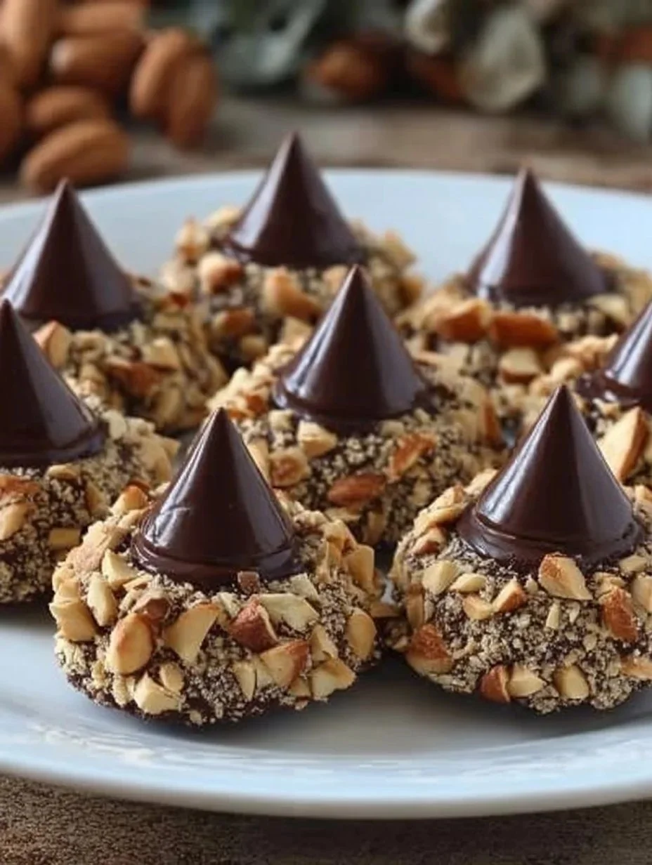 Nut clusters with Nutella on a wooden table, showcasing a delicious snack.