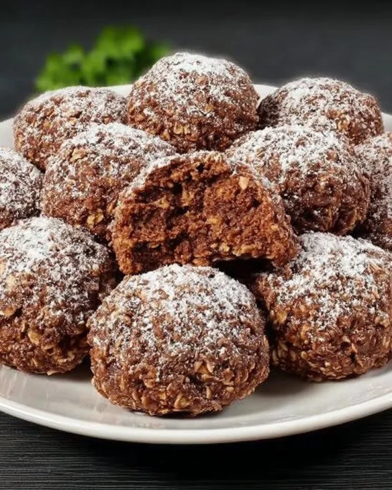 Healthy oat banana balls made with oats and ripe bananas.