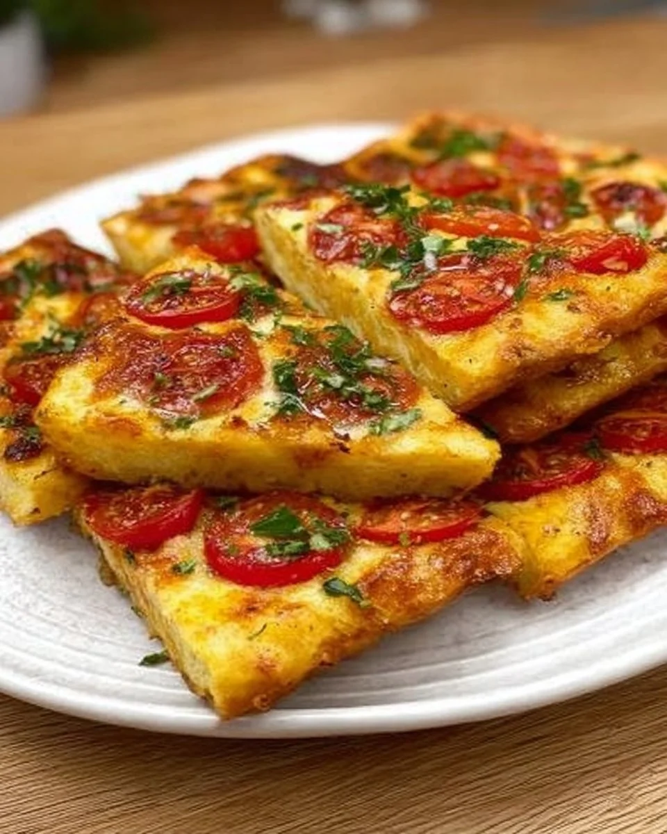 Golden-brown Potato and Cheese Fritters on a white plate with herbs.