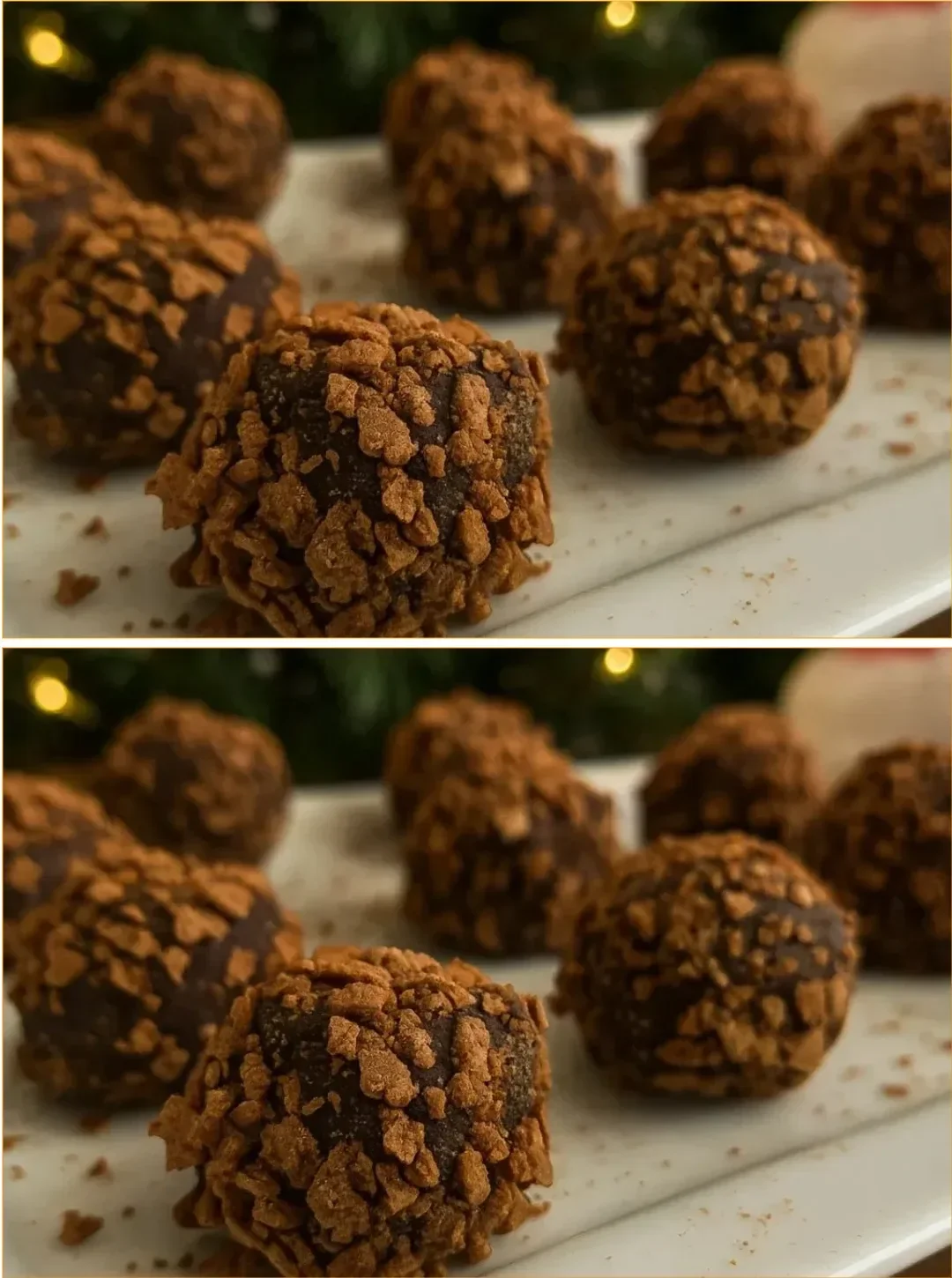 Quick no-bake banana cookie balls ready to eat on a plate