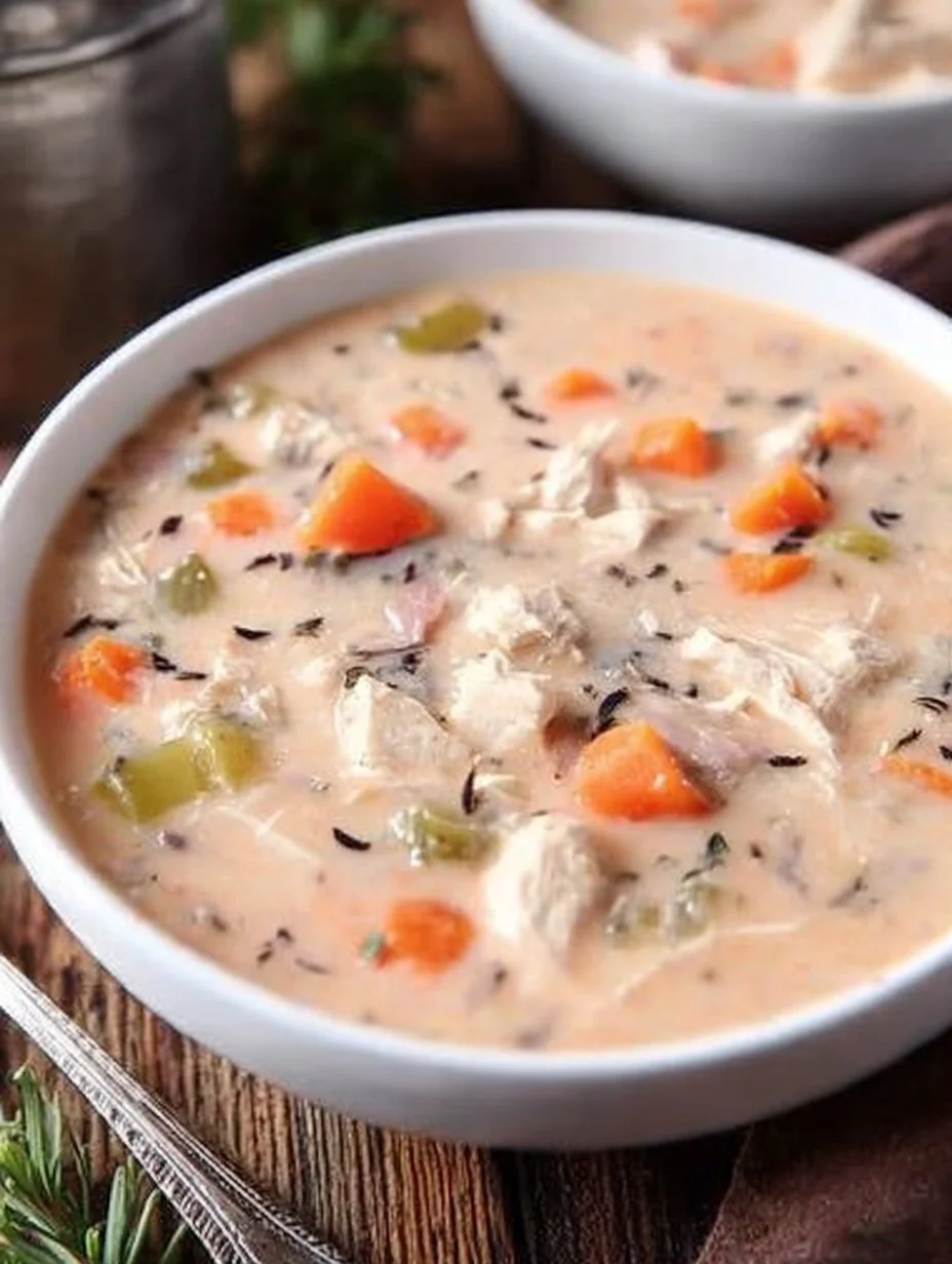 Bowl of hearty leftover turkey soup with vegetables and herbs