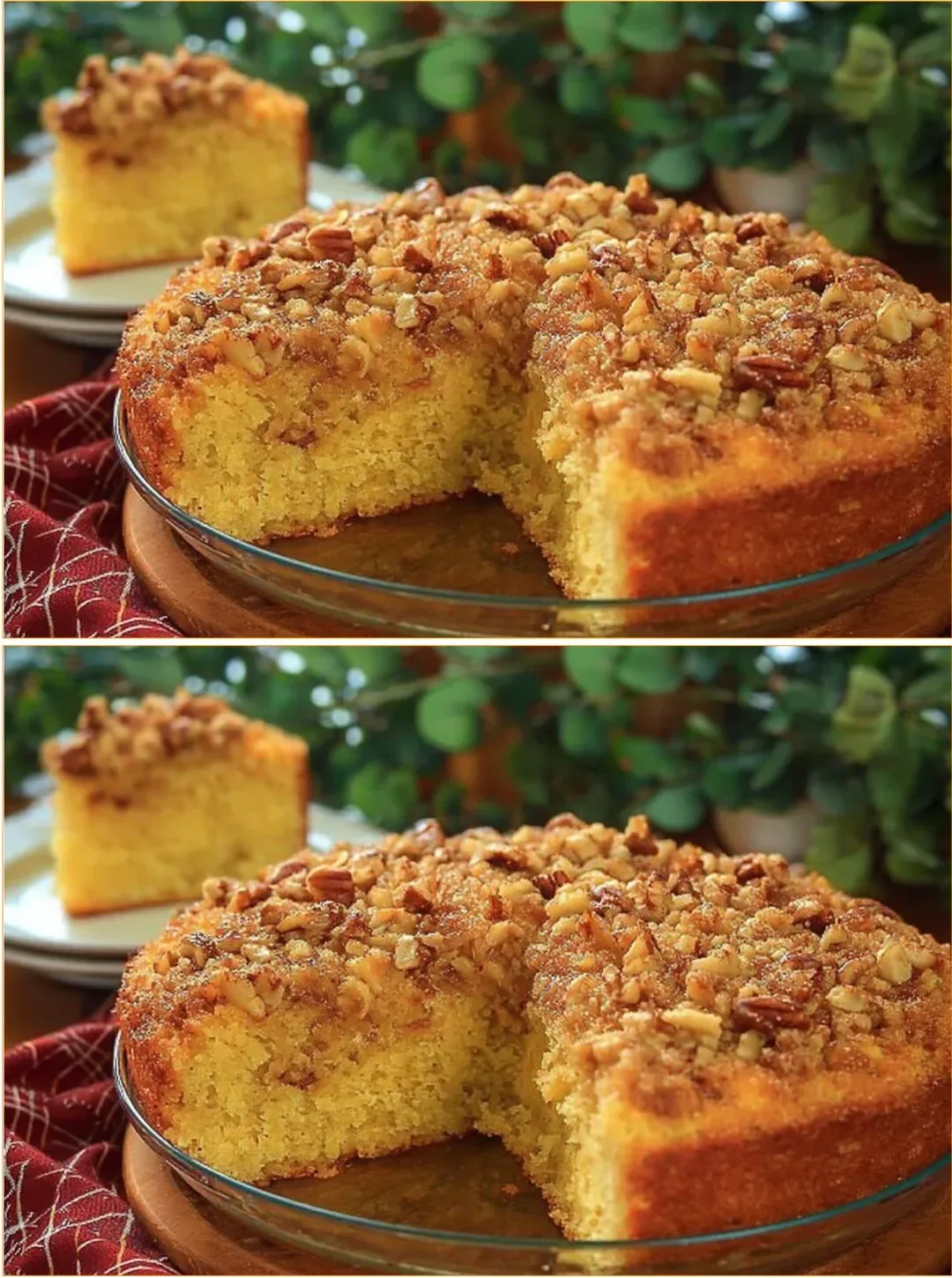 Delicious homemade Apple Cake with fresh apples and spices
