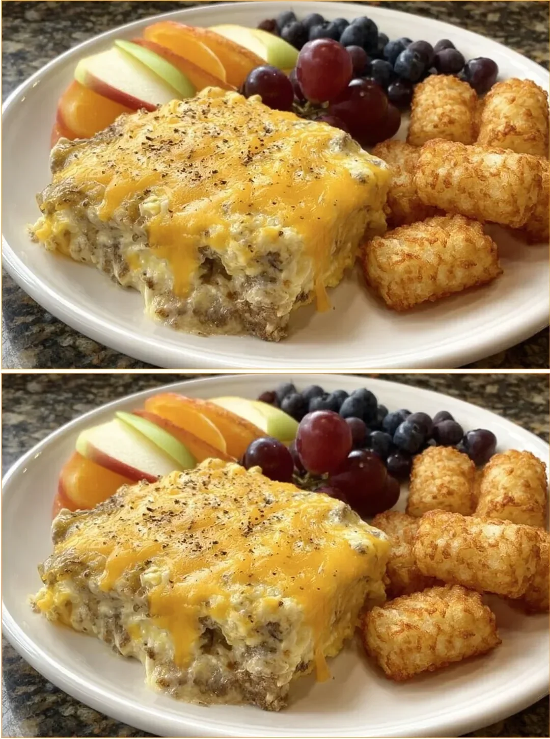 Delicious breakfast casserole served on a plate, perfect for morning meals.