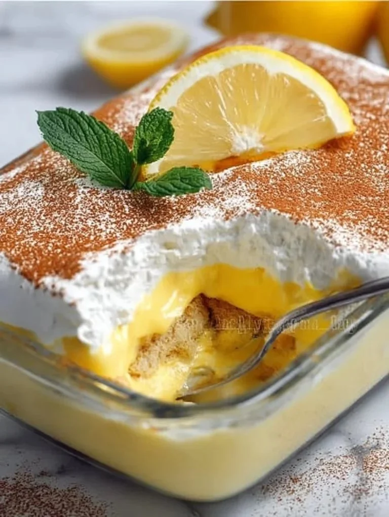 Christmas Lemon Semifreddo dessert topped with lemon zest and berries