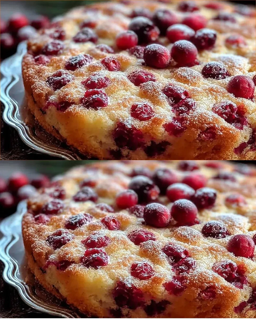 Cranberry Orange Breakfast Cake, a delicious morning treat with fruity flavors.