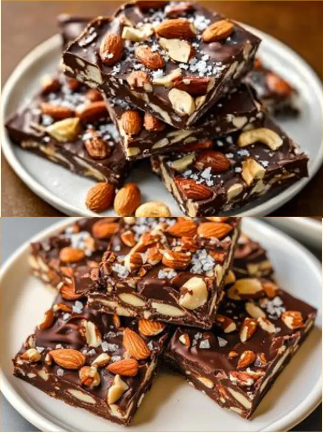 Dark chocolate and sea salt nut bars, a delicious healthy snack