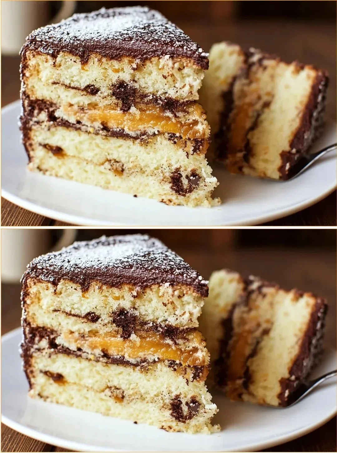Delicious Dark Chocolate Orange Salted Caramel Layer Cake with rich layers