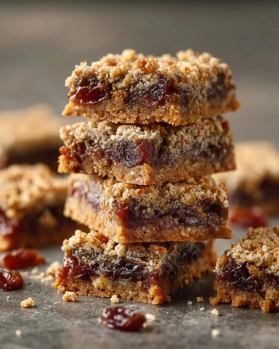 Homemade date bars made with nuts and oats, perfect healthy snack.