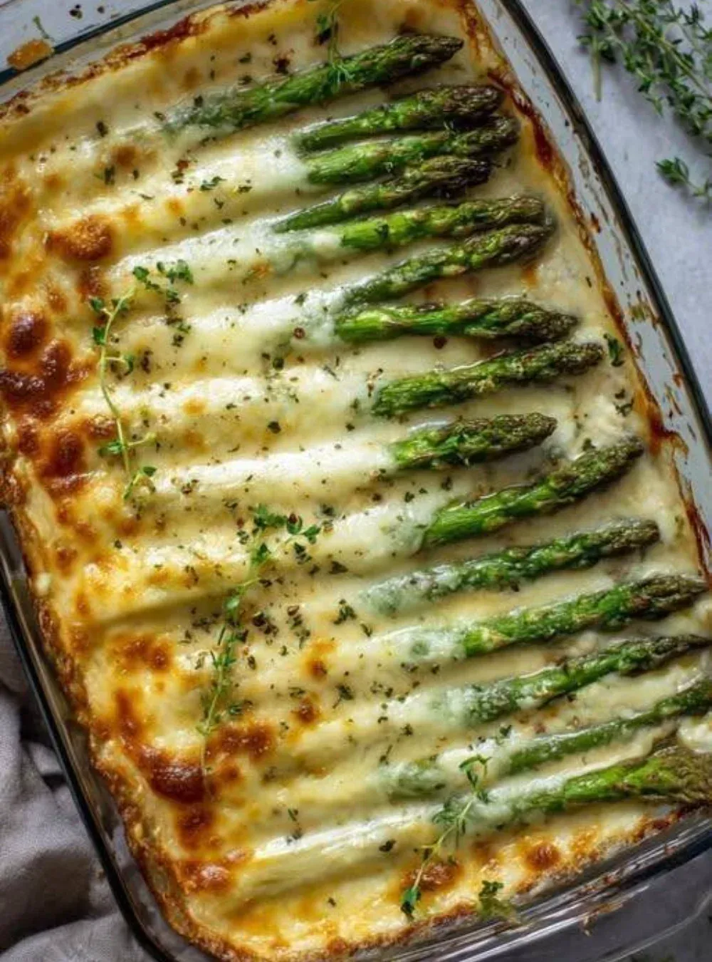 Creamy Cheesy Asparagus Casserole