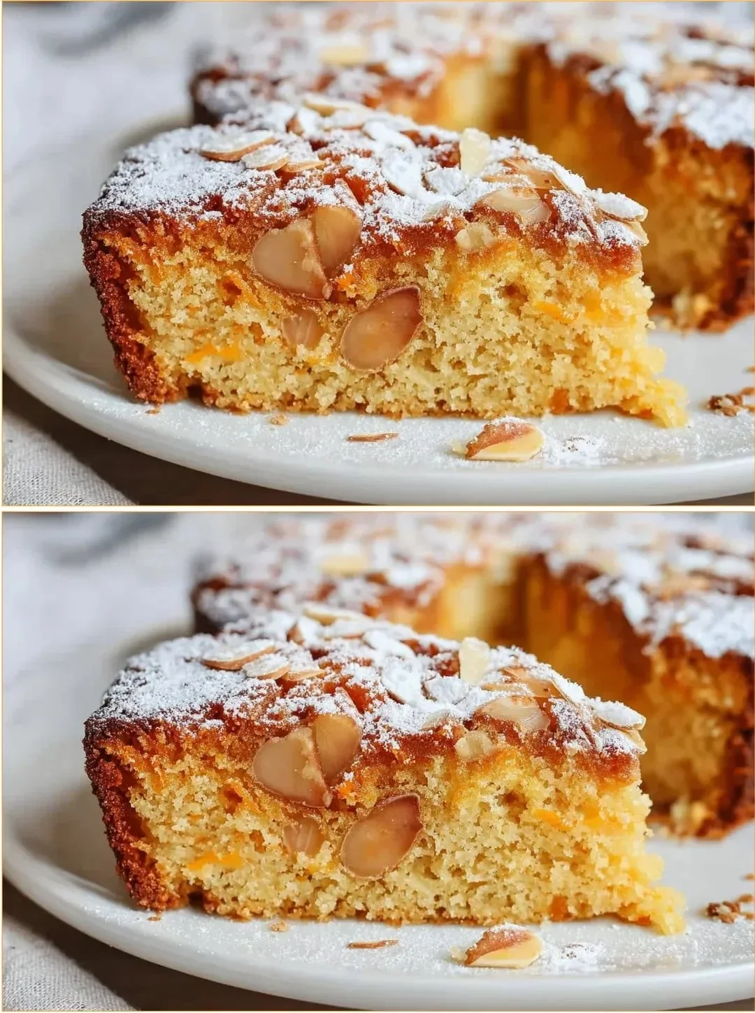 Gluten-free flourless orange almond cake with vibrant orange slices