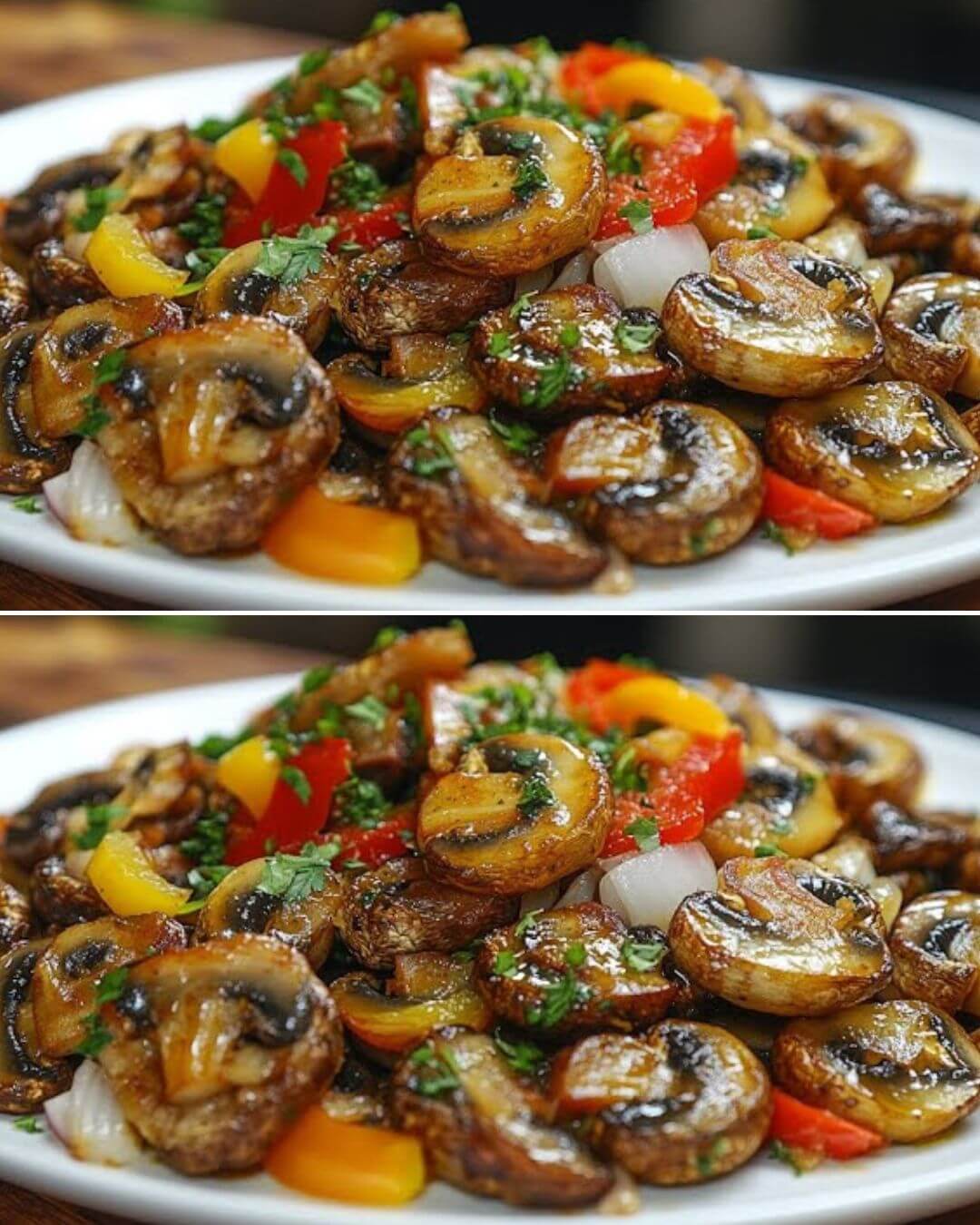 Pan-Fried Garlic Mushrooms with Rice (Better Than Meat)