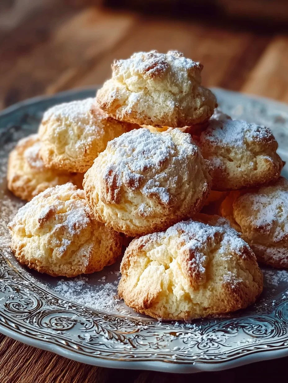 Delicious soft apple cookies with a golden-brown texture and apple chunks.