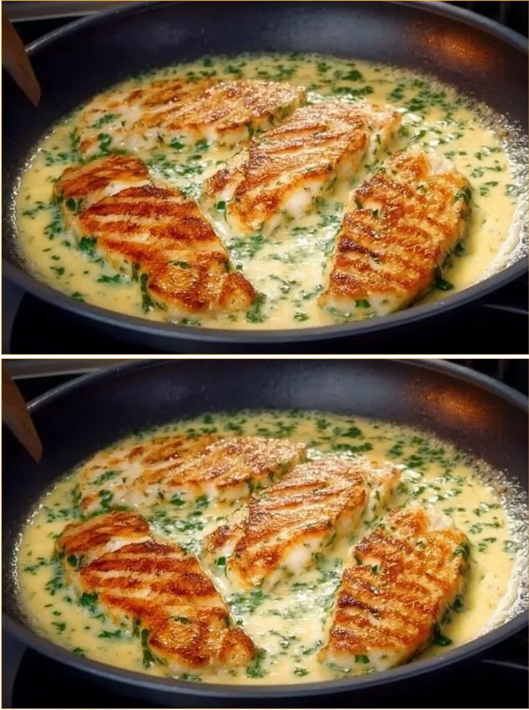 Deliciously cooked chicken breast served with fresh herbs and spices