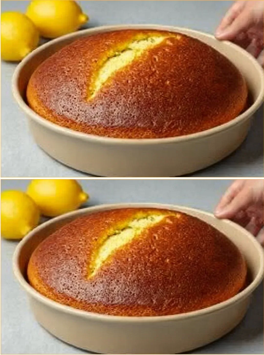 Slice of delectable French yogurt cake served on a plate