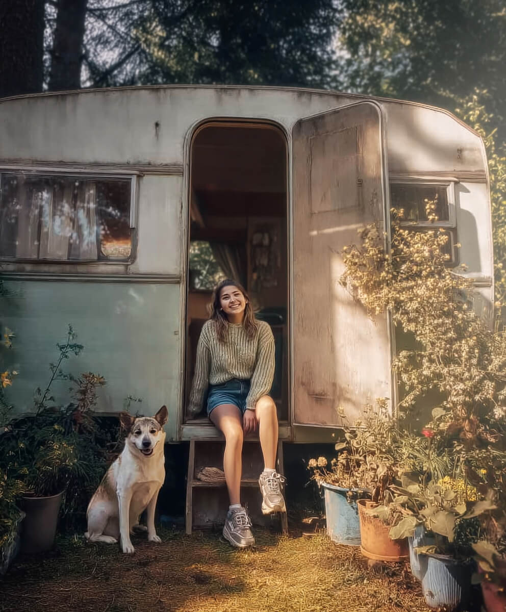 She Bought a $200 Caravan—and Built a Future Inside It