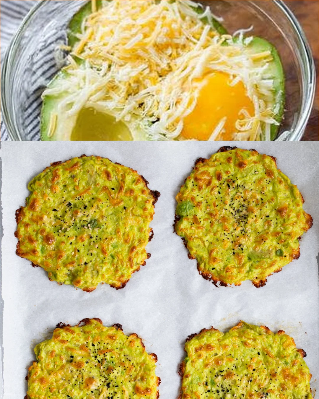 Low-carb 3-ingredient avocado bread freshly baked and sliced