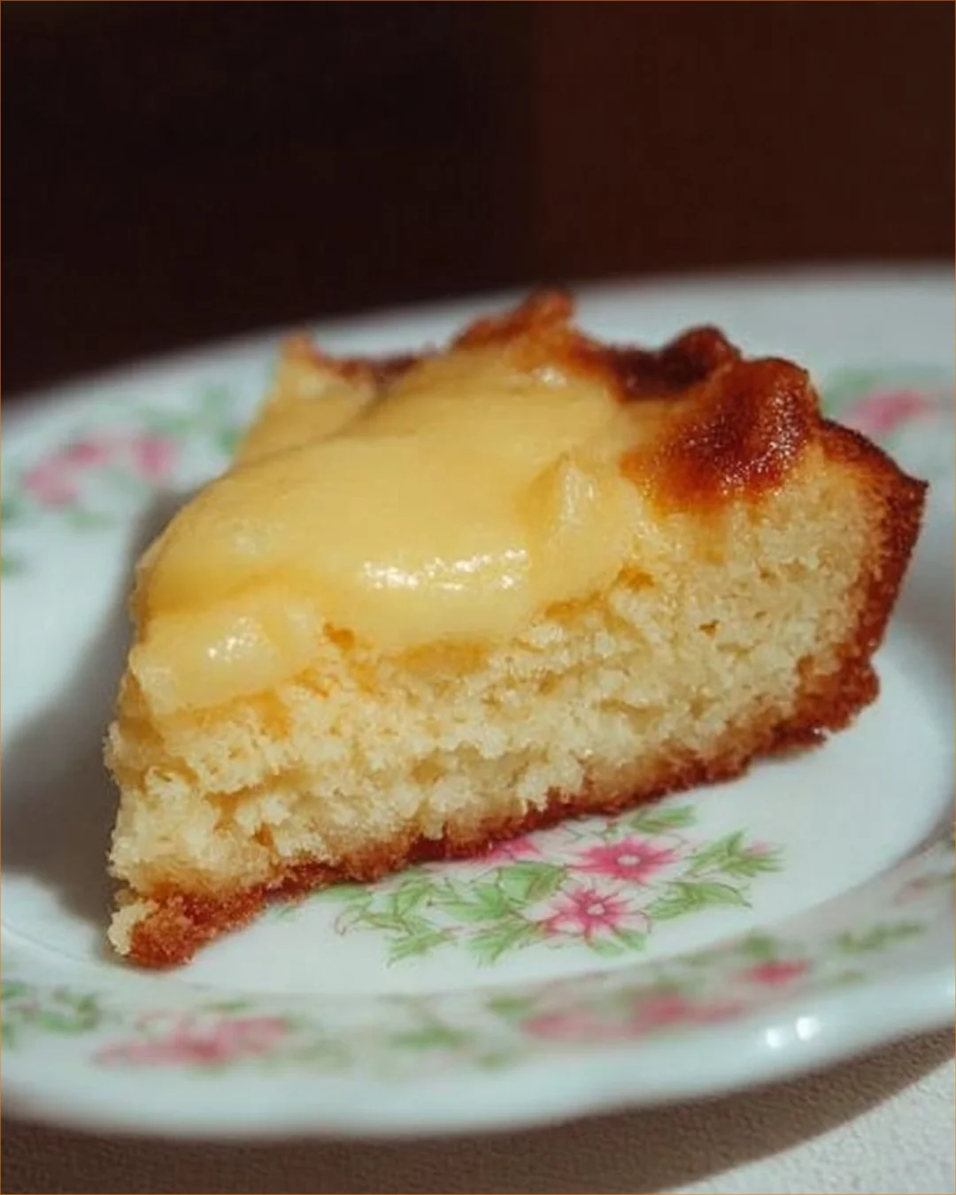 Almond Cake topped with refreshing Lemon Cream frosting