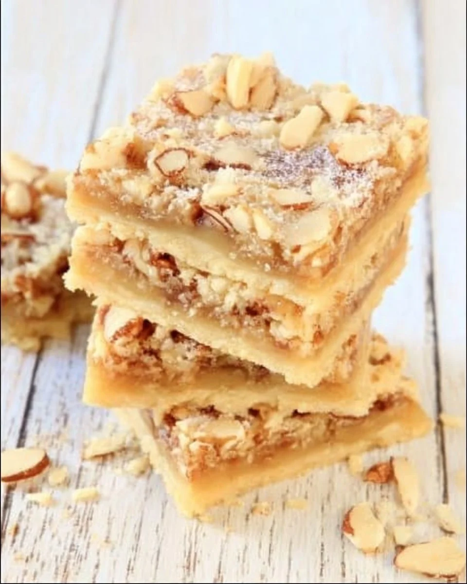 Delicious homemade almond toffee bars with crunchy almonds and rich toffee