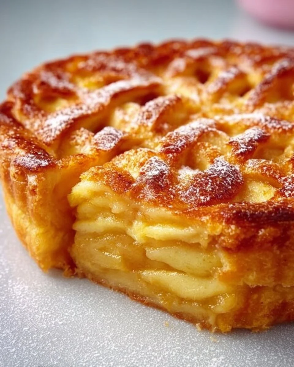 Delicious homemade apple pie with a golden flaky crust and spiced apple filling