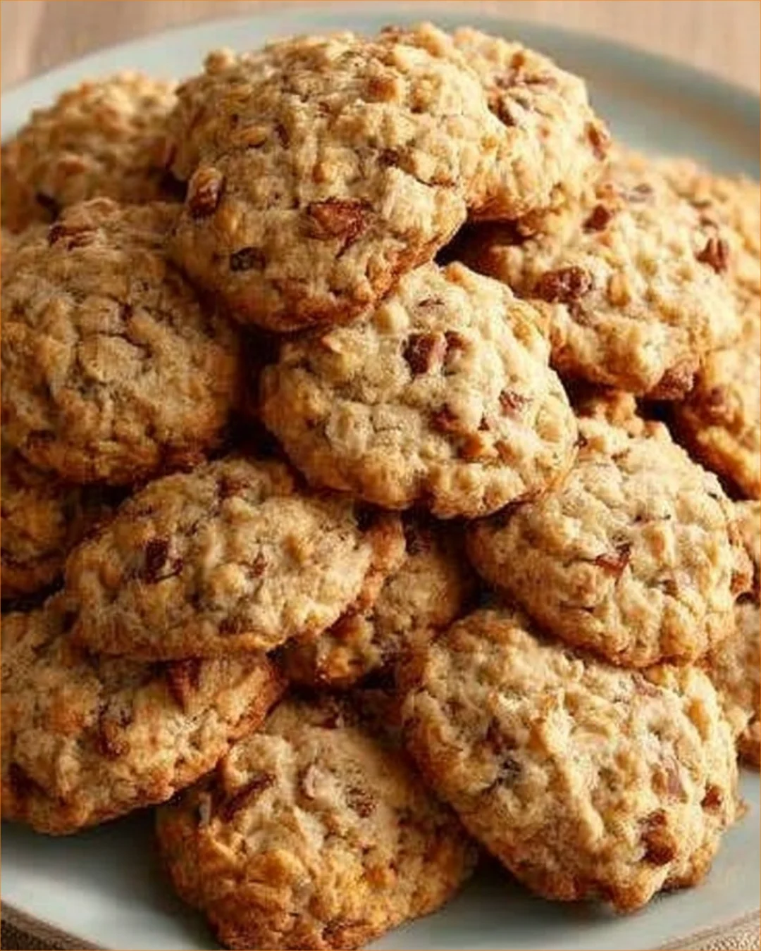 Plate of Aunt Betty's delicious homemade German rocks cookies.