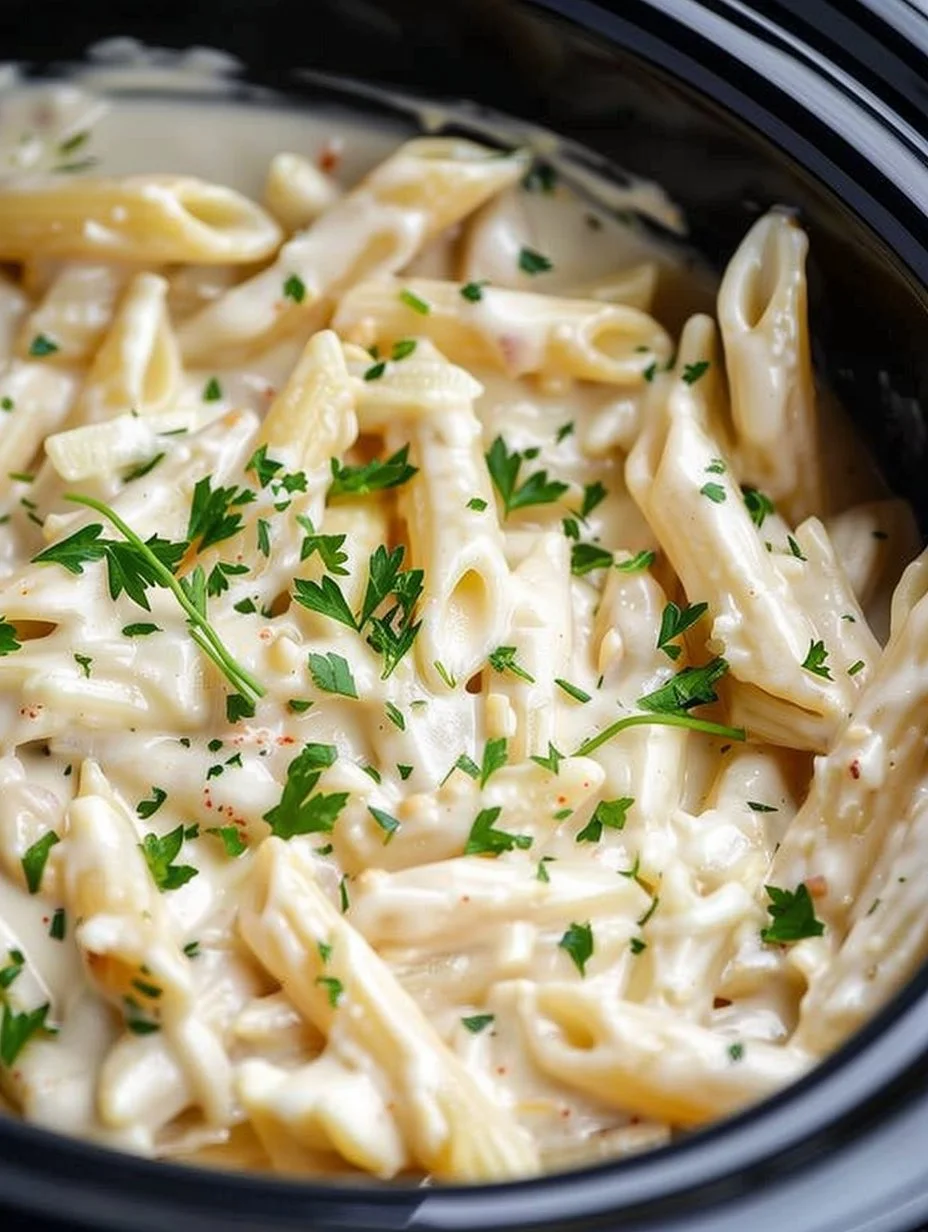 Slow Cooker Olive Garden Chicken Alfredo Pasta