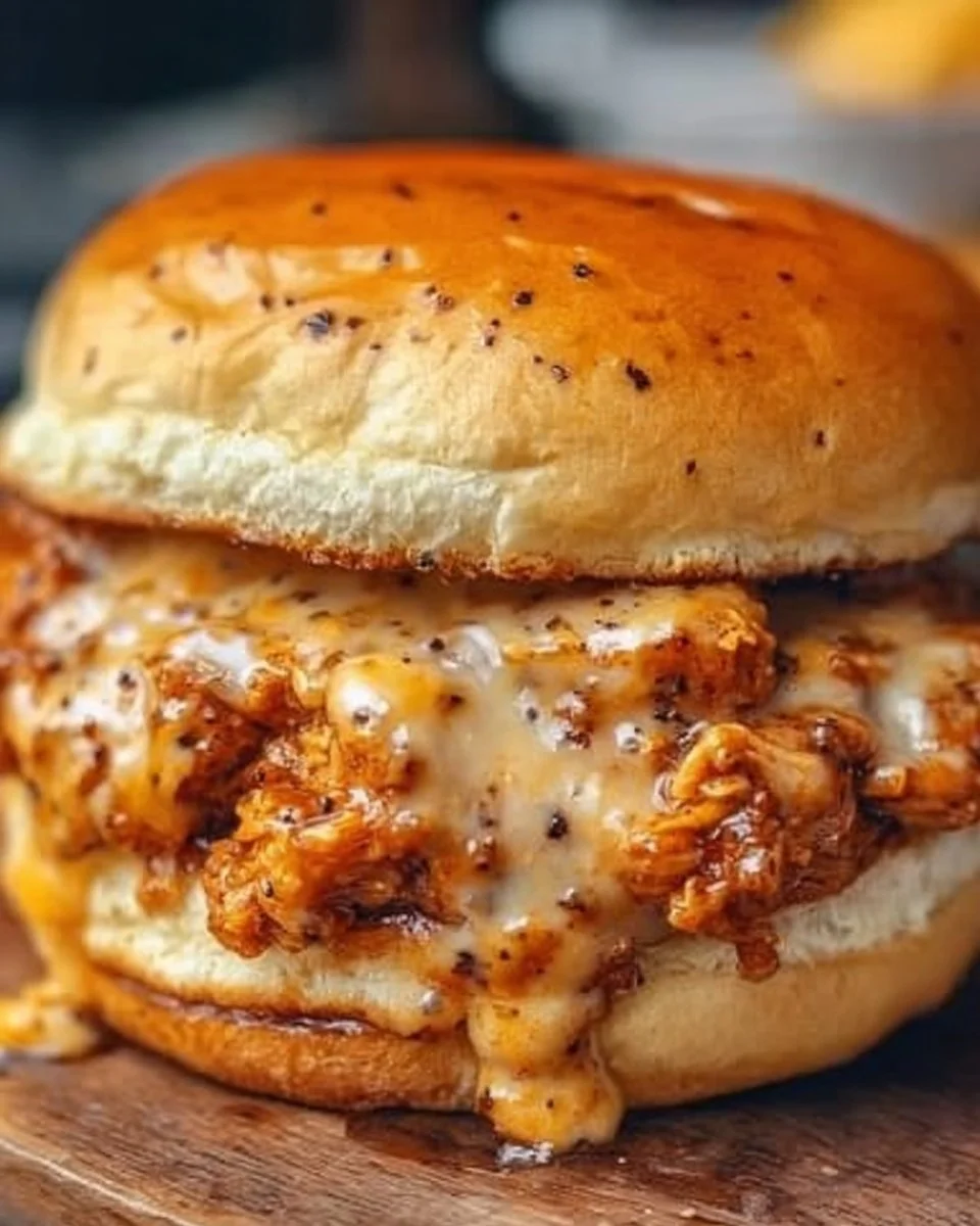 Cajun Chicken Sloppy Joes served on a plate with fresh toppings