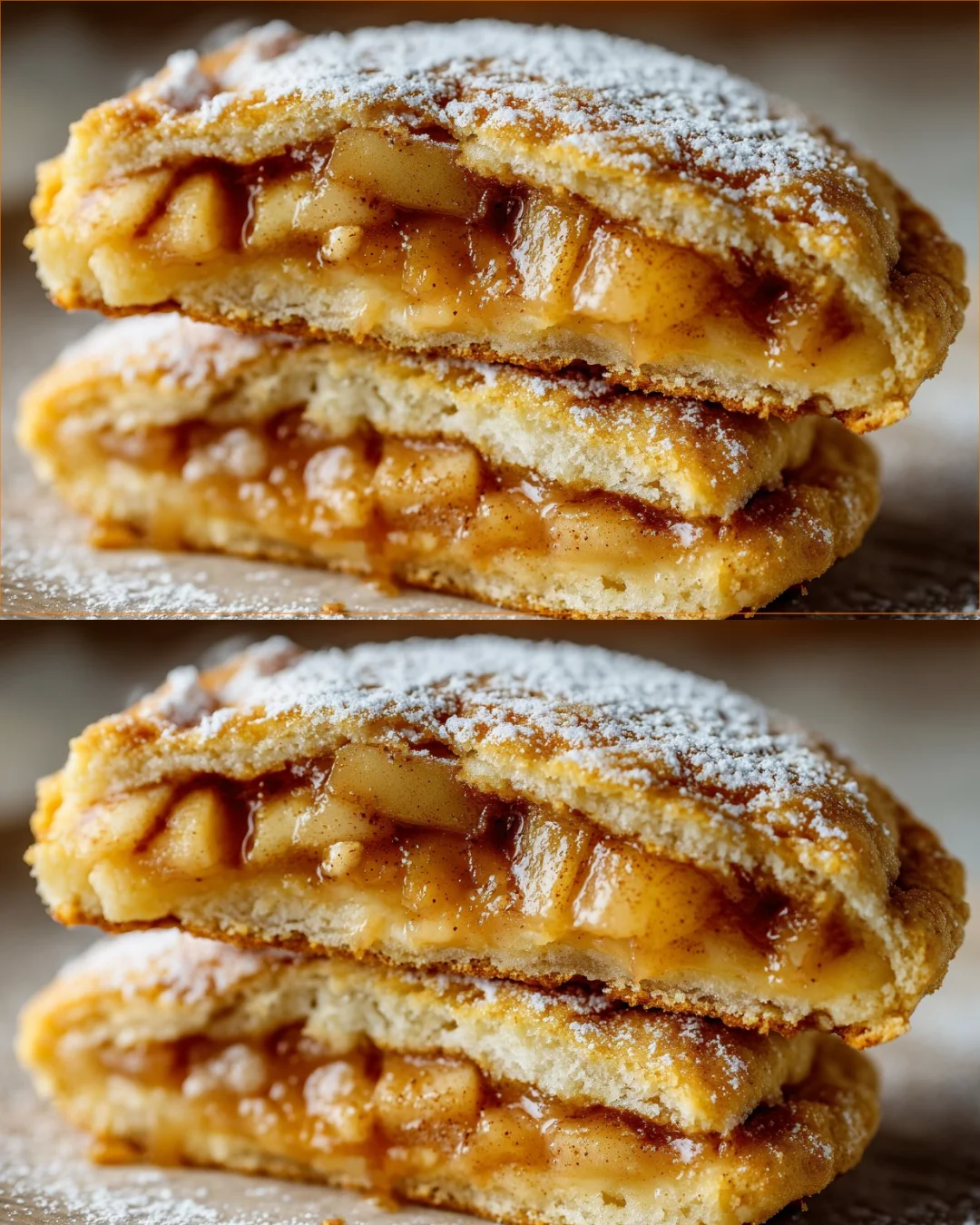 Cinnamon apple cookie filled with homemade apple pie filling