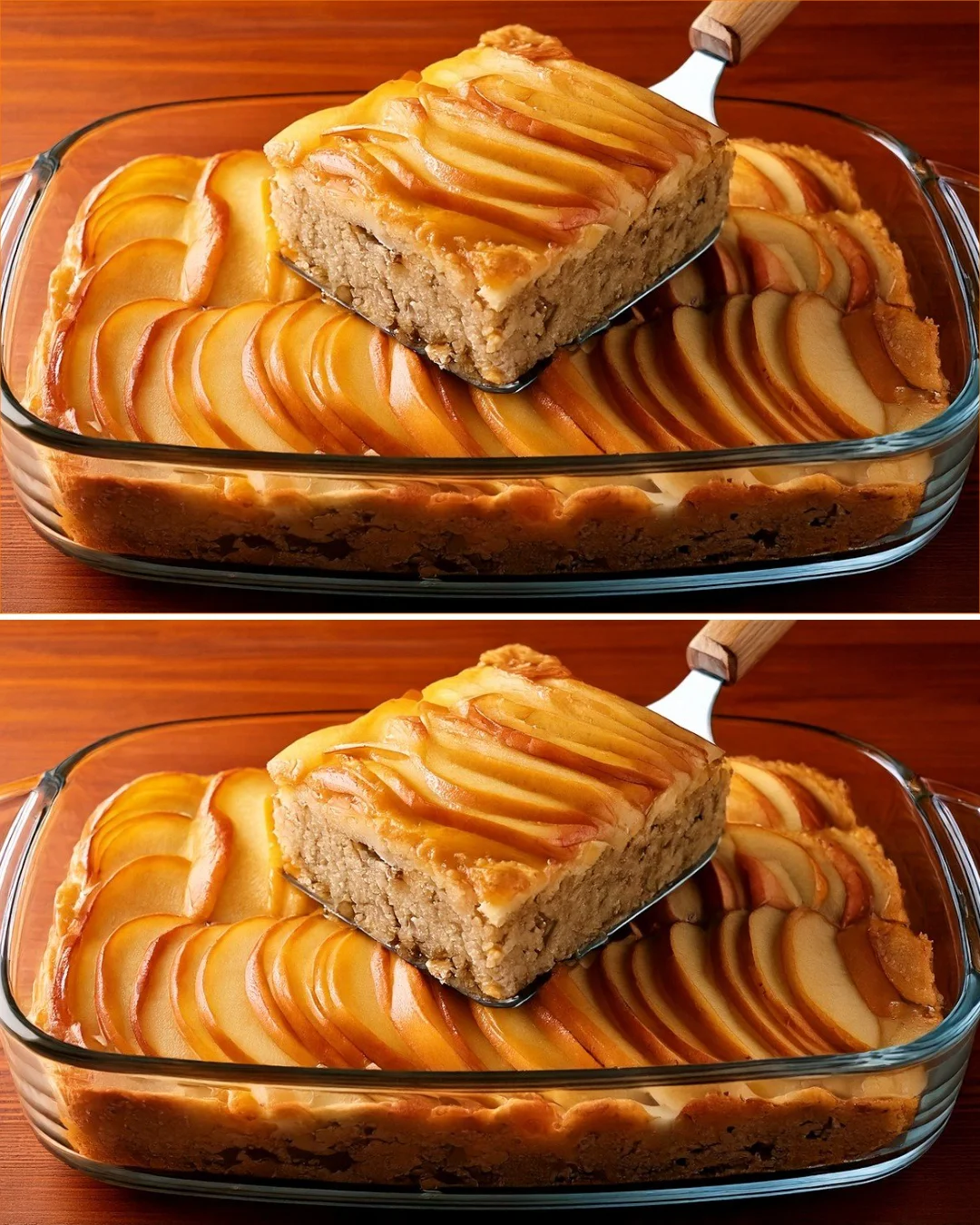 Deliciously moist oatmeal cake topped with frosting and garnished with nuts