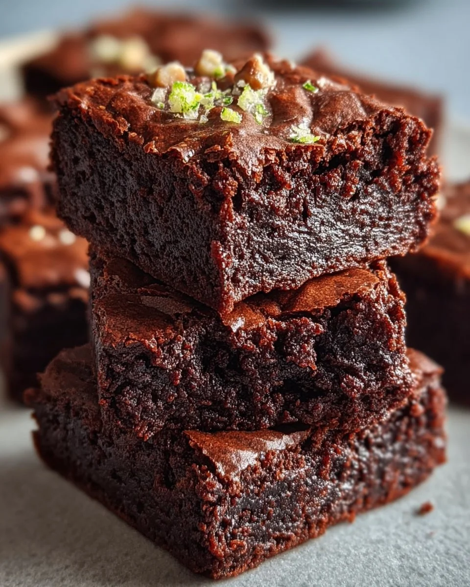 Delicious diabetic-friendly zucchini brownies topped with chocolate