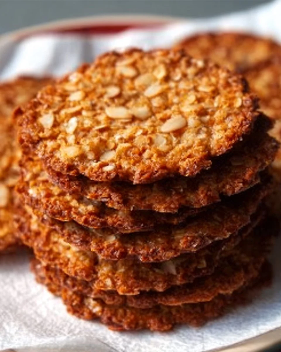 Plate of homemade Florentine cookies with nuts and chocolate drizzled on top.