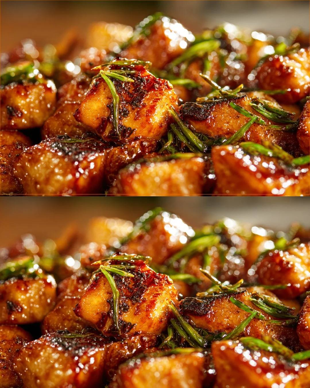Plate of flavorful Garlic Soy Chicken Bites served with dipping sauce