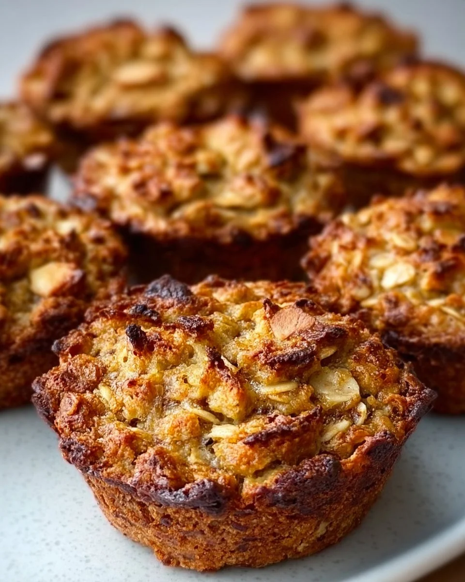 Delicious German Apple Oatmeal Cakes topped with cinnamon and apple slices