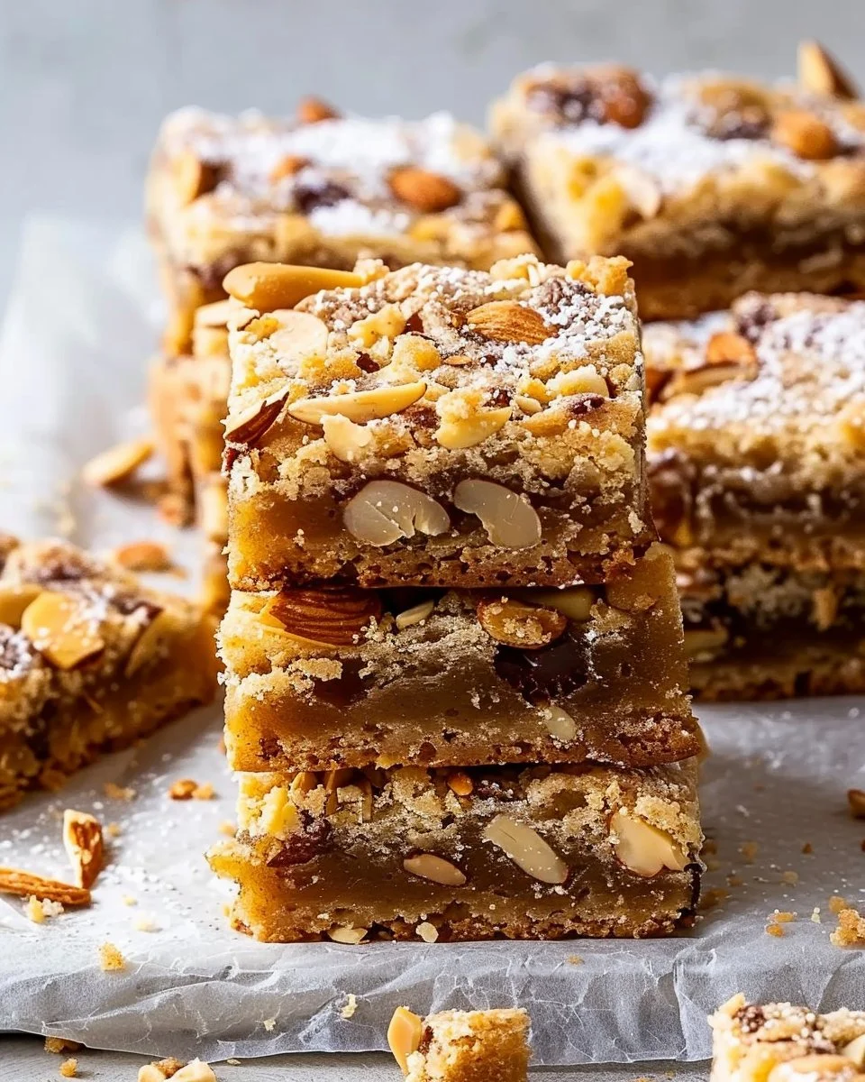 Delicious gluten-free almond crumble bars ready to enjoy