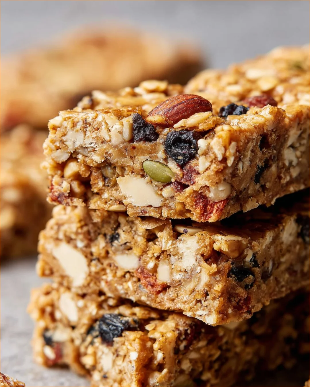 Homemade healthy granola bars recipe, vegan and gluten-free snack option.
