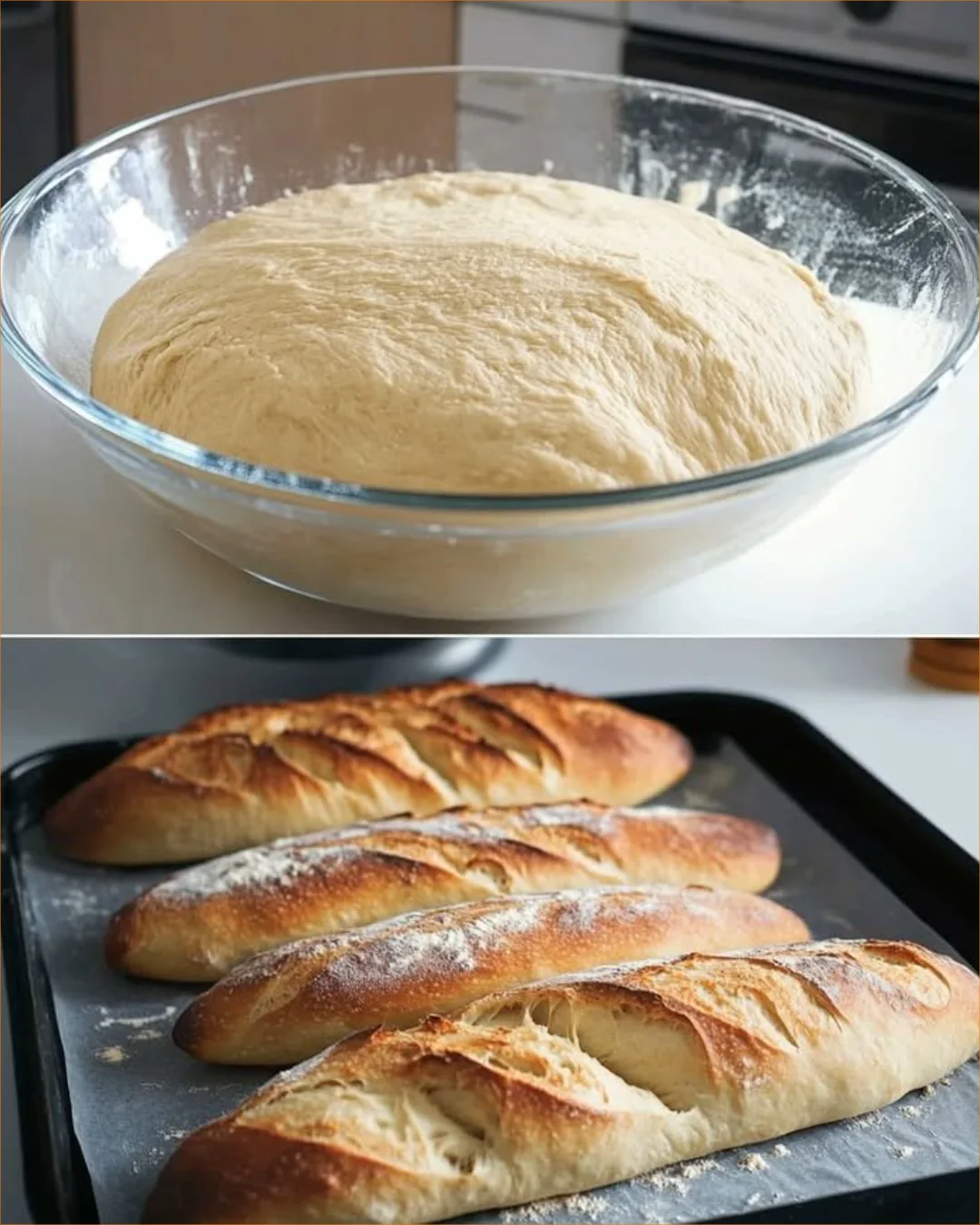 Freshly baked homemade bread on a wooden cutting board