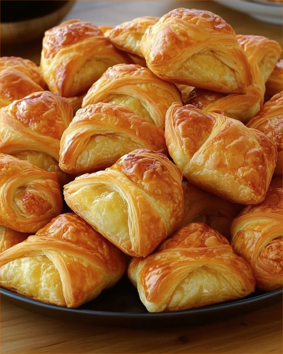 Homemade crispy puff pastry baked to perfection with golden layers