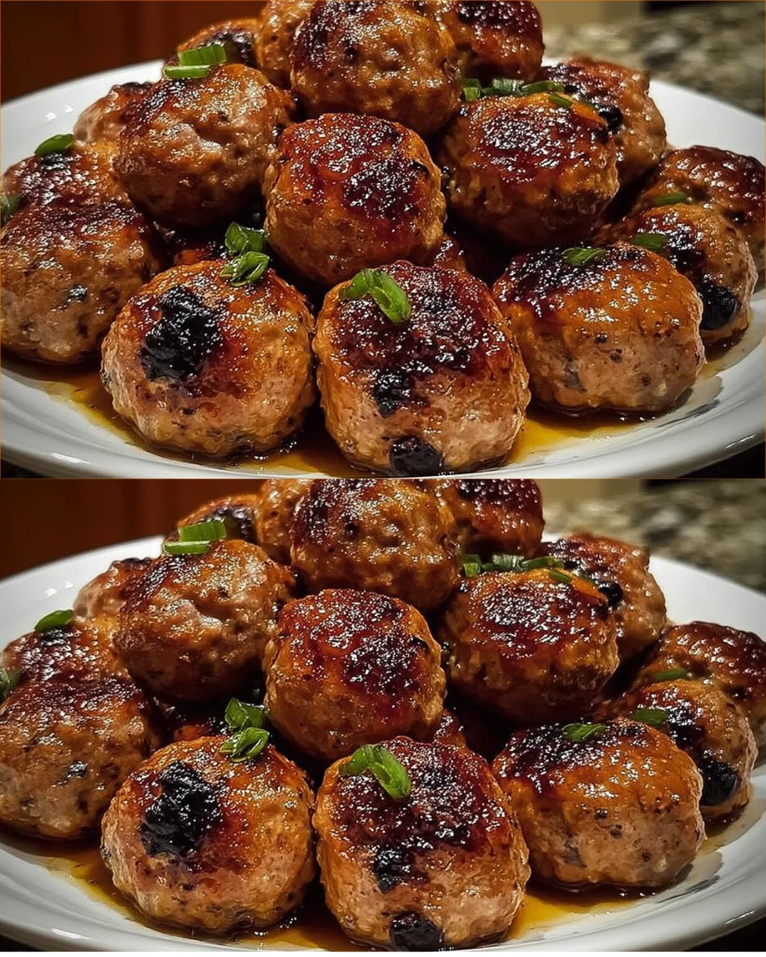 Plate of savory Mushroom Quinoa Meatballs garnished with herbs